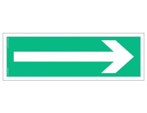 ZNAK - AA008 Kierunek drogi ewakuacyjnej 30 x 10 cm TS - Płyta TD foto.