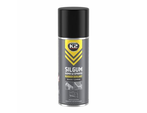 K2 GUMOWA POWŁOKA W SPRAY SILGUM czarny 400 ML