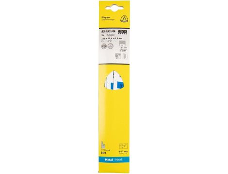 KLINGSPOR BRZESZCZOT DO PIŁY SZABLASTEJ 225x25,4x0,9mm RS 993 MA /5szt.