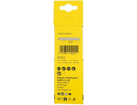 KLINGSPOR BRZESZCZOT DO PIŁY SZABLASTEJ 150x19x0,9mm RS 993 AQ /5szt. - 2
