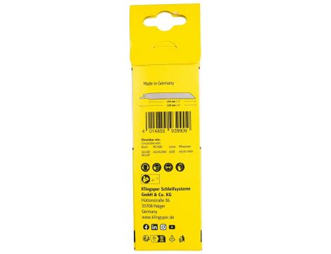 KLINGSPOR BRZESZCZOT DO PIŁY SZABLASTEJ 150x19x1,27mm RS 953 AQ /5szt. - 2