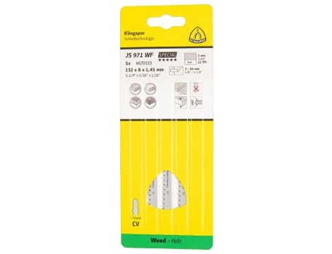 KLINGSPOR BRZESZCZOT DO WYRZYNARKI 132x8x1,45mm JS 971 WF /5szt. - 2