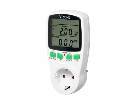 ORNO WATOMIERZ DWUTARYFOWY Z WYŚWIETACZEM LCD SCHUKO