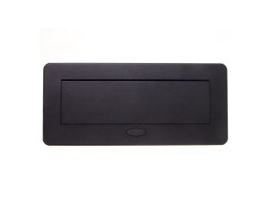 Gniazda wpuszczane w blat 3x230V /płaski frezowany rant/ 1,5m czarne OR-AE-1337/B