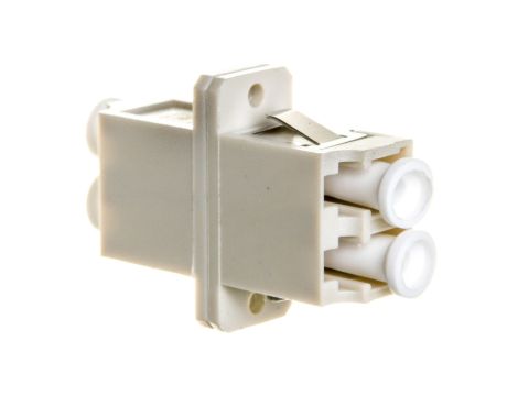 Adapter LC/LC duplex MM OM2, ceramiczna ferrula, szary DN-96008-1