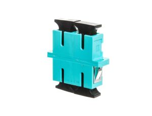 Adapter światłowodowy SC/SC, duplex, wielomodowy OM3, ceramiczna ferrula, błękitny DN-96005-1