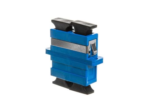 Adapter światłowodowy SC/SC, duplex, jednomodowy OS2, ceramiczna ferrula, niebieski DN-96003-1
