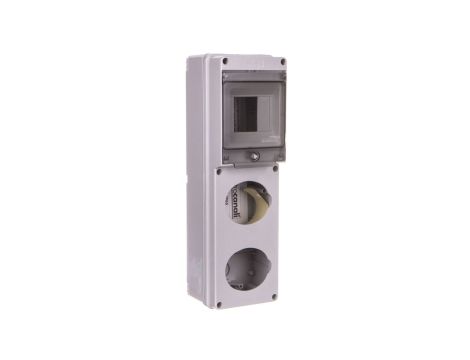 Rozdzielnia budowlana pusta 4 mod.2 gniazda 16/32A szara EC69011