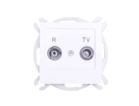 AS Gniazdo antenowe RTV przelotowe 16dB białe GPA-16GP/m/00