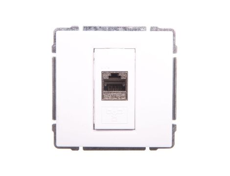 KOS66 Gniazdo komputerowe pojedyncze RJ45 MOLEX kat.6 ekranowane białe 660466