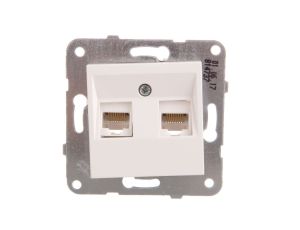 Karre Gniazdo Komputerowe 2xrj45 Kat. 6, Kolor Biały / 90963679