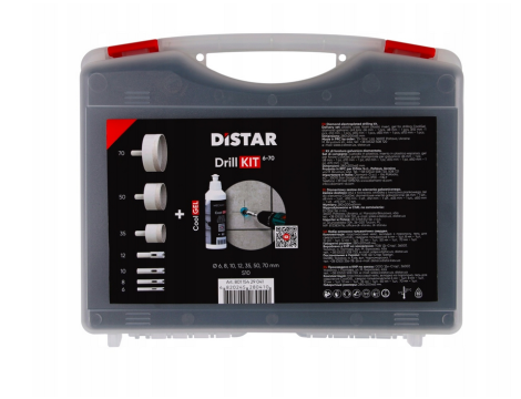 DISTAR ZESTAW OTWORNIC DRILLKIT 6-70 + COOLGEL - 2