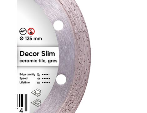 DISTAR TARCZA DIAMENTOWA DECOR SLIM 125 x 1,2 x 8 x 22,23mm - 2
