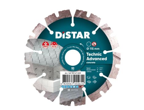 DISTAR TARCZA DIAMENTOWA TECHNIC ADVANCED 115 x 2,2/1,4 x 10 x 22,23-9