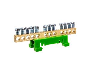 PE12 kolor zielony 12x16mm2 Listwa zaciskowa uziemiająca MAD0012G15