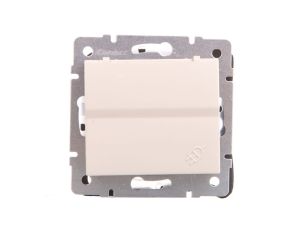 LOGI Gniazdo hermetyczne z klapką 2P+Z IP44 śrubowe 16A 250V Kremowy 25147