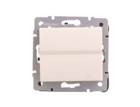 LOGI Gniazdo hermetyczne z klapką 2P+Z IP44 śrubowe 16A 250V Kremowy 25147