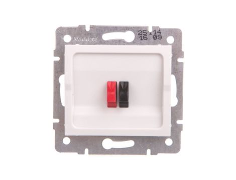 LOGI Gniazdo głośnikowe pojedyncze Biały 25114