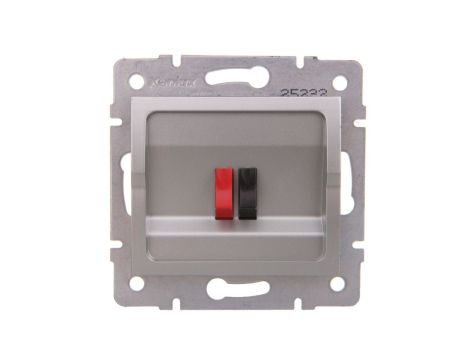 LOGI Gniazdo głośnikowe pojedyncze Srebrny 25232