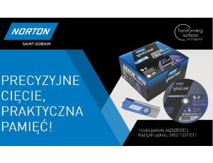 NORTON TARCZA.VULCAN 230 x 1,9mm 50/szt. A46S DO METALU+PAMIEĆ USB 64GB