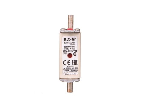 Wkładka bezpiecznikowa DIN000 100A gR 690V 170M1567D