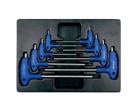KING TONY ZESTAW IMBUSÓW Z UCHWYTEM L 8szt. TORX / TORX T10 - T50. WKŁAD DO WÓZKA