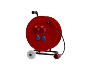 Przedłużacz siłowy na bębnie metalowym MAKARA-460 NK OW 5x2,5 16A 5p, 32A 5p, 2x230V, wtyczka 16A 5p - 35m