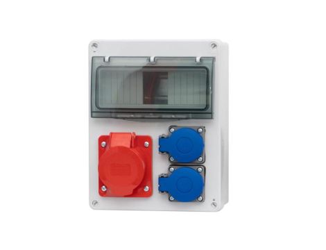 Rozdzielnica R-240 8M - gniazda 16A 5p, 2x230V /8 modułów/