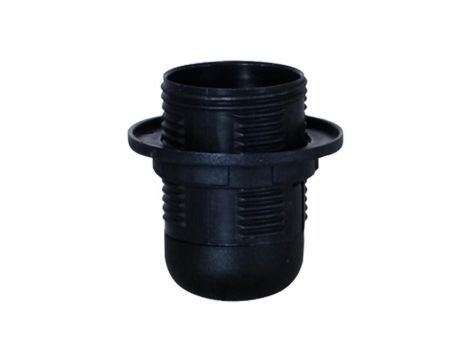 Oprawka termoplastyczna E27-1 kołnierz - czarna 4A, 250V