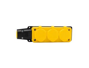 Listwa gumowa 3x230V 16A IP54 żółta