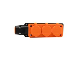 Listwa gumowa 3x230V 16A IP54 pomarańczowa