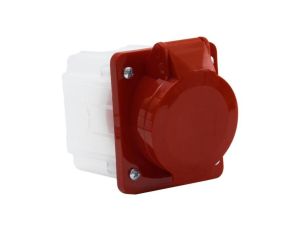 Gniazdo siłowe tablicowe skośne 16A 4p /FE/ z puszką