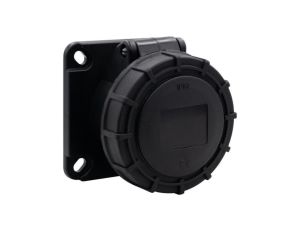 Gniazdo przemysłowe tablicowe proste 16A 3p 200V-250V /FE/ IP67 czarne