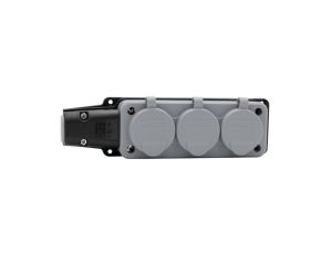 Listwa gumowa 3x230V 16A IP54 szara