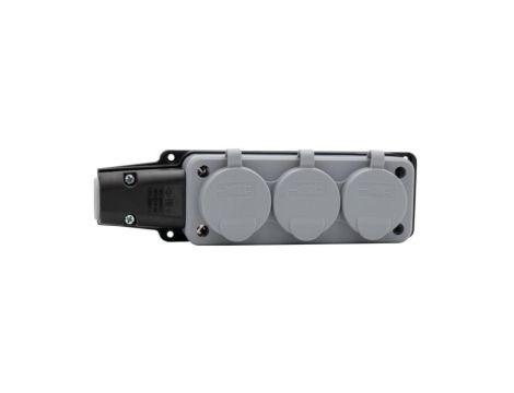 Listwa gumowa 3x230V 16A IP54 szara