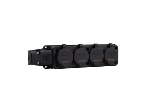 Listwa gumowa 4x230V 16A IP54 czarna