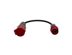 Reduktor - wtyczka siłowa 16/5 + OW 5x2,5mm2 0,3m + gniazdo siłowe przenośne 32/5