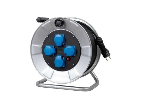 Przedłużacz na bębnie metalowym BORDO-320 4x230V OW 3x1,5 z termikiem /20m/