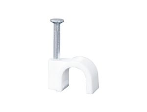 Uchwyt kablowy z gwoździem okrągły - 4mm - op. 100 szt.