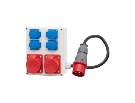 Rozdzielnica R-240 - gniazda 16A 5p, 32A 5p, 4x230V, przewód OW 5x2,5 - 1,5m