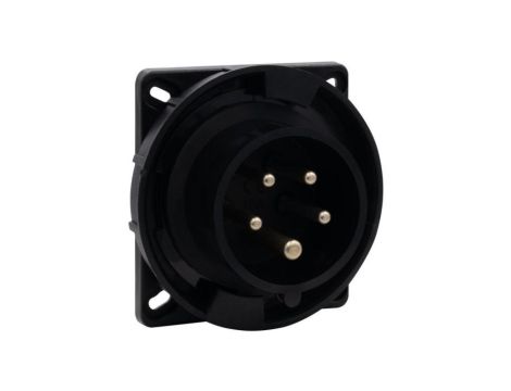 Wtyk siłowy tablicowy odbiornikowy 16A 5p 380V-415V /FE/ IP67 czarny