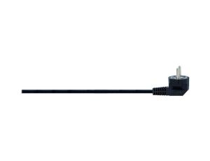 Przewód przyłączeniowy z wtyczką kątową OWY (H05VV-F) 3x1,5mm2 - 3m - czarny