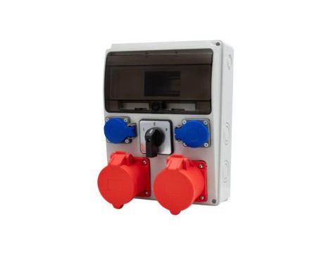 Rozdzielnica LAGO 11M - gniazda proste 2x32/5, 2x230V, L/P(32A)