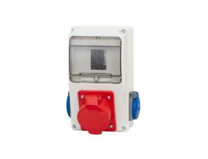 Rozdzielnica LAGO 6M - gniazda 16A 5p, 2x230V /6 modułów/