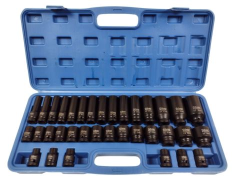 ZESTAW NASADEK UDAROWYCH 1/2" 8-32mm 35szt SILVER