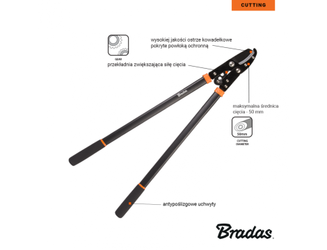 SEKATOR DO GAŁĘZI V-SERIES-D OSTRZE MIJAJĄCE 50mm - 2