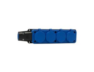 Listwa gumowa 4x230V 16A IP54 niebieska