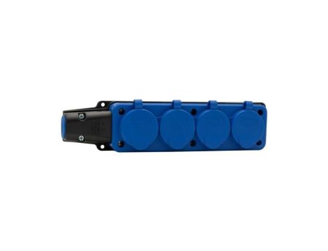 Listwa gumowa 4x230V 16A IP54 niebieska
