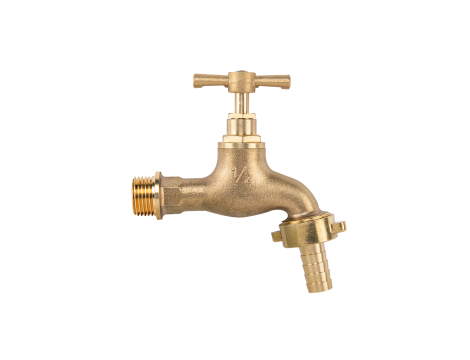 KRAN MOSIĘŻNY Z ZAWOREM GZ 1/2" x GZ 3/4" NA WĄŻ 13mm