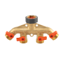 ROZDZIELACZ 4-DROŻNY GW 3/4"x GZ 3/4" MOSIĄDZ  Z ZAWORAMI BRASS SOFT - 2